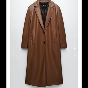 Zara leather trench coat